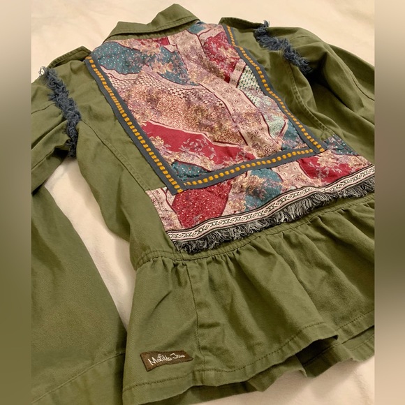 MATILDA JANE Jacket Moments with You Size XS Army Green Pockets Patchwork. - Picture 4 of 14